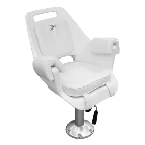 Wise 8WD007-710 Deluxe Pilot Chair & Cushions w/ 15" Fixed Pedestal & Seat Slide Mount