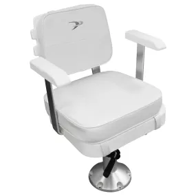 Wise 8WD562-6-710 Ladderback Helm & Cushions w/ Adjustable Pedestal & Seat Slide Mount