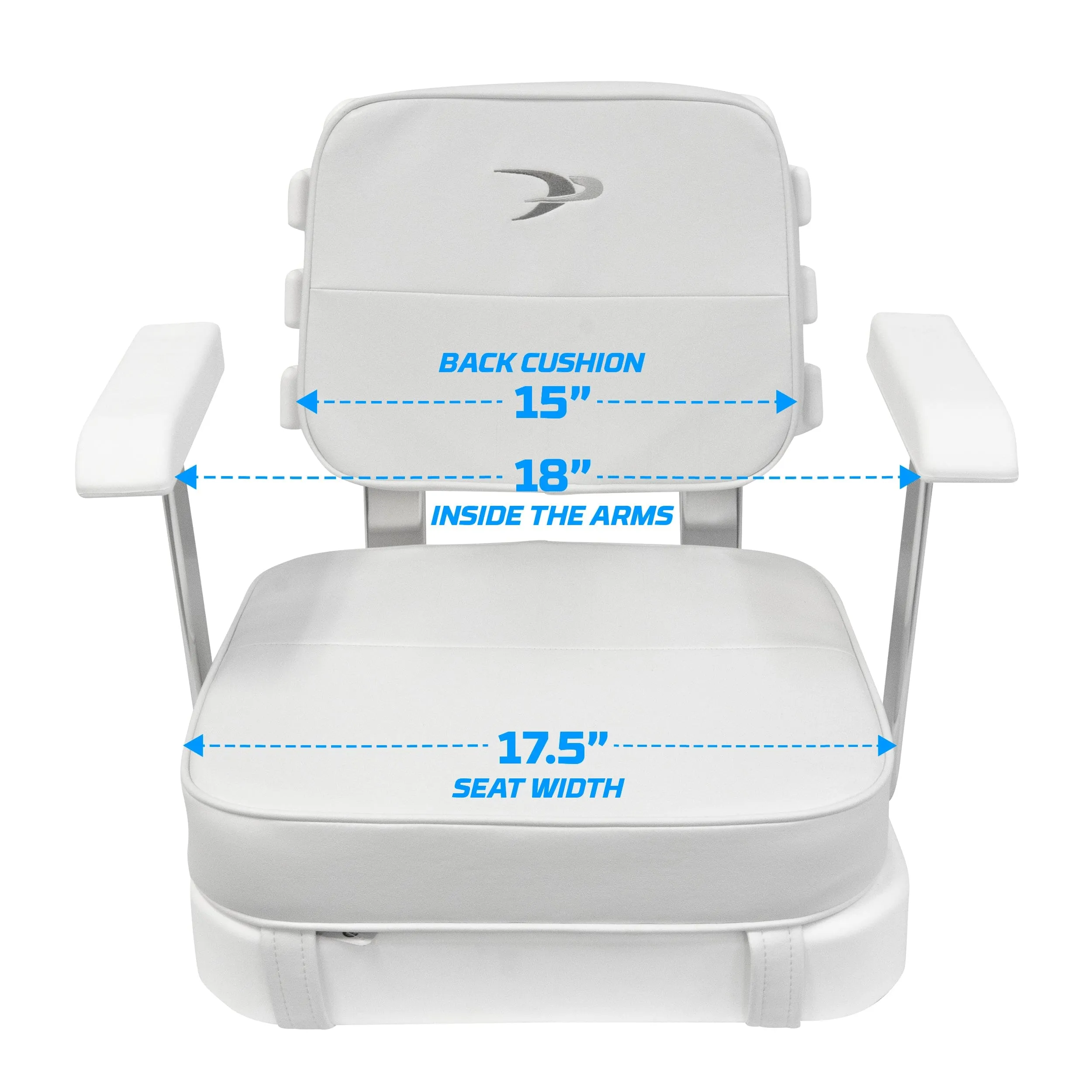 Wise 8WD562-710 Ladderback Helm & Cushions w/ 15" Fixed Pedestal & Seat Slide Mount