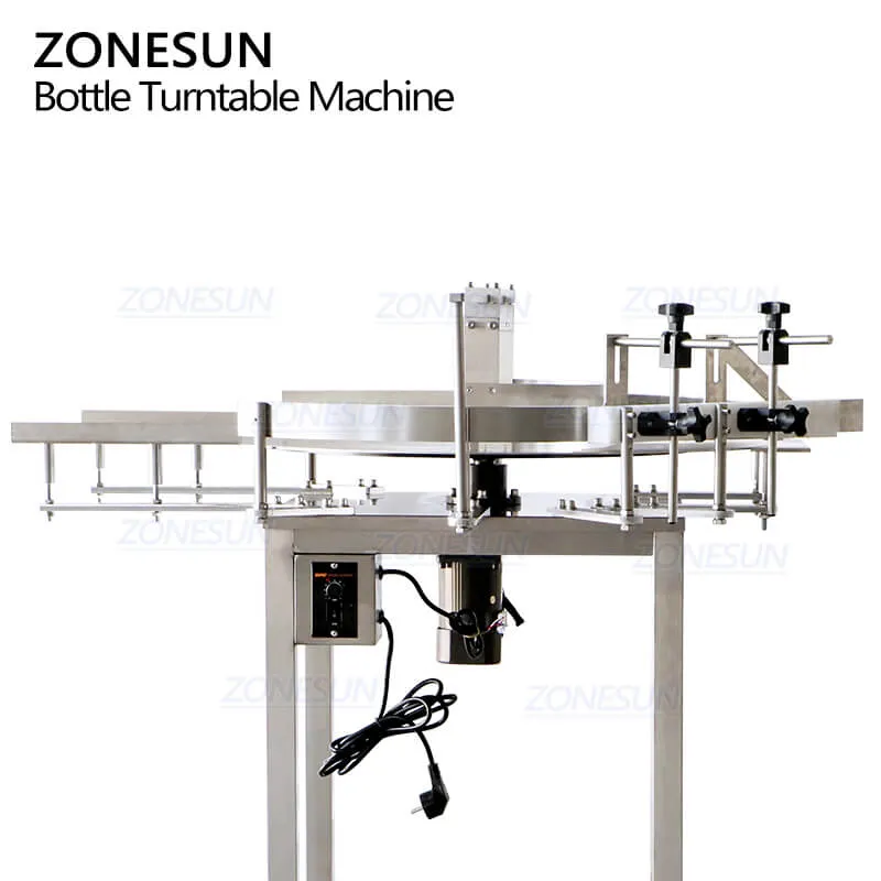 ZS-LP800N Automatic High Speed Glass Plastic Bottle Unscrambler Table Glass Jar Turntable Machine For Filling System